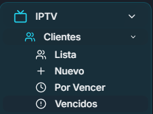 Menú Vencidos