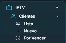 Menú Por vencer